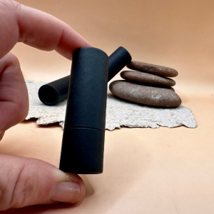 Paper push up lip balm tubes -  Tall Kraft black 6ml - 21*65mm